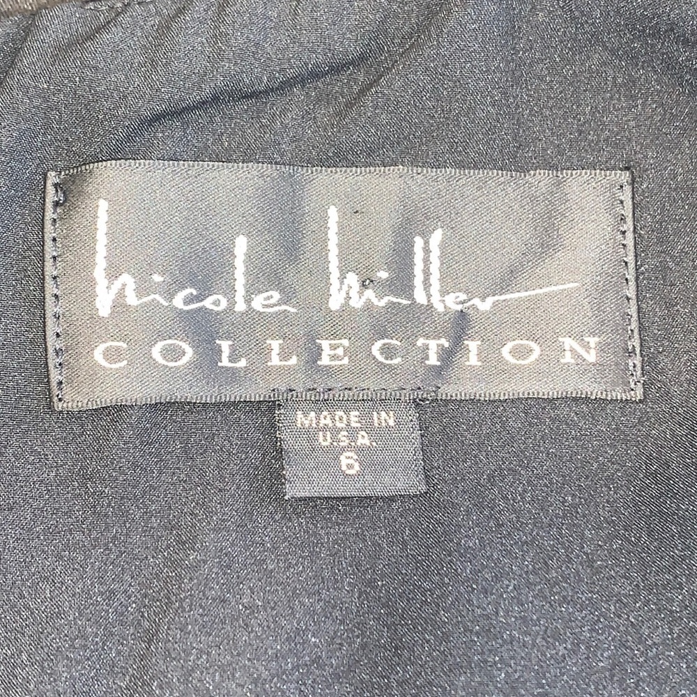 Nicole Miller Collection Satin Ruched Sheath Dress 6 - Picture 8 of 12